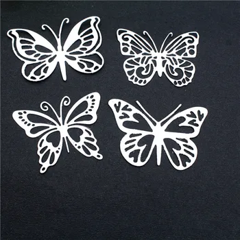 4stk Butterfly spåntagende Dør Scrapbooking Dø DIY Stencils Foto Album Prægning Papir-Kort Gør Kniv Skimmel Håndværk Dør 2867