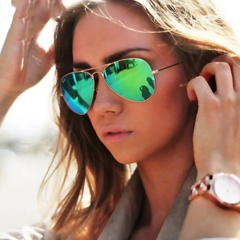 Klassisk Brand Designer Mænds Pilot Solbriller Kvinder Mænd Vintage Kørsel Mirror Linse solbriller Til Kvinder Oculos de sol UV400