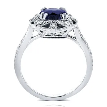 Mode Temperament Flower Ring, 2 Farver Indlagt Med Zircon, Kvinde Four Seasons Charme Smykker Engros