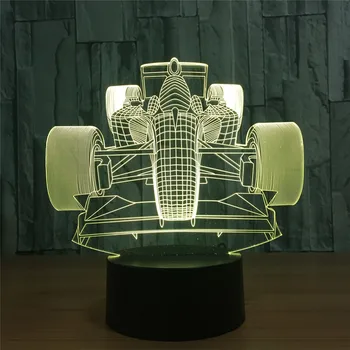 Cool Formel Racing Bil 7 Color Gradient Nat Lys Jul, Fødselsdag, Gave, Boy Toy Multifarvet Lampe 3D LED-Lampe