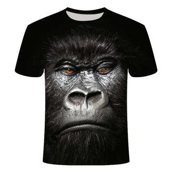 Sjov nyhed dyr, svin, ko, hund orangutang får serien T-shirt mænd og kvinder 3D printet T-shirt Harajuku style t-shirt sommer top 29745