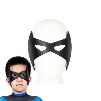 Børn Superhelt Nightwing Cosplay Nightwing Kostume Til Børn Halloween Fest Maskerade Øje Maske-Imiteret Læder Tilbehør 3029