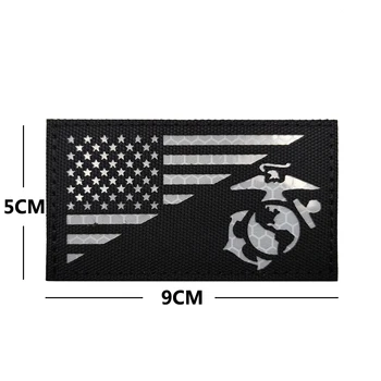Reflekterende Amerikansk Hund Paw Amerikanske Sæler Commando IR Broderet Badge Særlige Styrker Taktiske Moral Kapitel Rygsæk Patch