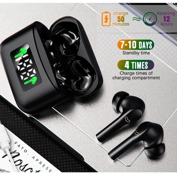 J5/J3 PRO ANC TWS Bluetooth-kompatible 5.2 Trådløse Headset Sport støjreduktion HiFi Stereo Musik Kontakt Med Dobbelt Mikrofon