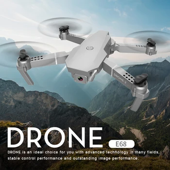 E68 Pro Drone Med 4K-Professionel luftfotografering Anti-Ryste Kameraet Sammenklappelig Fire-Akse Fly Gave Justerbar VR Briller 3094