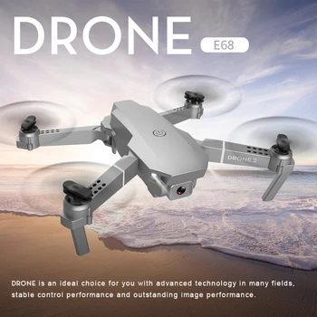 E68 Pro Drone Med 4K-Professionel luftfotografering Anti-Ryste Kameraet Sammenklappelig Fire-Akse Fly Gave Justerbar VR Briller