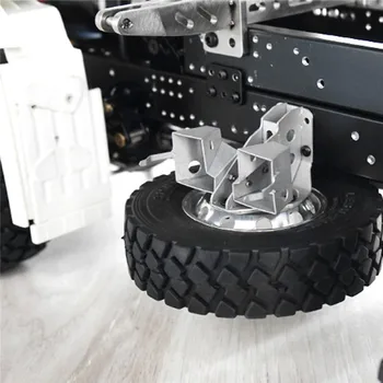 Metal Reservehjul Rack Anti-slip Prop for Tamiya 1/14 RC Traktor Trailer Dæk Hjul monteringsbeslaget Holder DIY Upgrade Kit