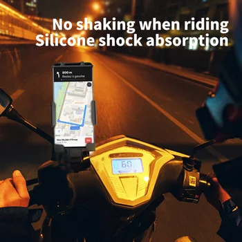 2021 Cykel Telefon Holder Motorcykel Mobiltelefon Stå Cykel GPS Clip Quick Mount Passer 4.7-6.7 Tommer Telefoner til IPhone Til HuaWei