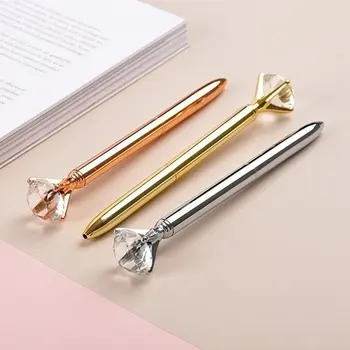 Luksus-Bærbare Stor Krystal Pen Diamant Papirvarer, Kuglepenne Kuglepen Hjem, Kontor, Skole Leverancer Drop Shipping Engros