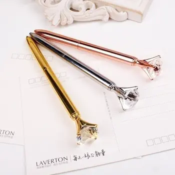 Luksus-Bærbare Stor Krystal Pen Diamant Papirvarer, Kuglepenne Kuglepen Hjem, Kontor, Skole Leverancer Drop Shipping Engros