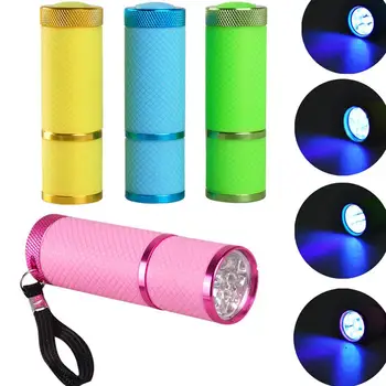 9LED Bærbare Mini Lysbehandling Maskine UV Ultraviolet Lampe Lommelygte Hurtig Søm Tørretumbler Ristede Søm Værktøjer