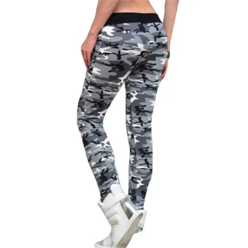 LJCUIYAO Camouflage Leggings Kvinder Leggings Strække Snor Casual Bukser, Mode Elastisk Talje Bomuld Ankel Længde Bukser 3279