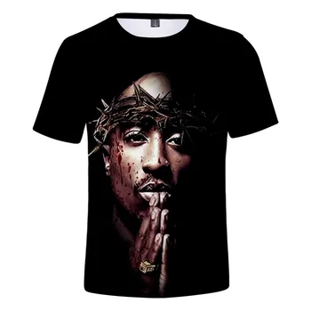 2021 Nye Hip Hop 2pac Tupac Shakur 3D-Shirt herre T-Shirt Mode Sommeren Klassisk t-shirt Kort Ærme Løs tee Casual drenge toppe 33139
