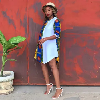 Sommeren kortærmet Kjole Afrikanske Tøj Trykt Traditionel Afrikansk Tøj Dashiki Ankara Kjoler