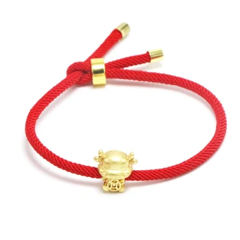 Golden Ko Red String Armbånd 2021 Kinesiske Okse Nye År Heldig Velsignelse Armbånd R7RF
