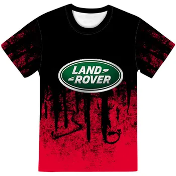Sommer T-shirt Mænd er Sjove 3D Land Rover Bil Logo Print Korte Ærmer Mænds Fashion Størrelse Ou Størrelse Slanke Mænd-Kvinder ' s T-shirt 33636
