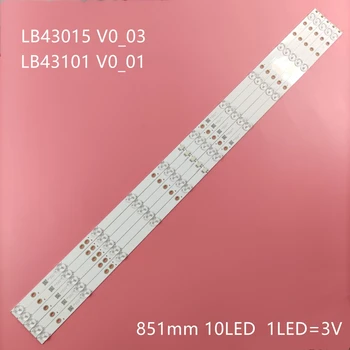 (10LED) LED-Baggrundsbelysning Strip Lb43101 V0_01 LB43015 V0-03 Til TCL 43LH500T L42F220B L42P60BD L42F3250B LVF420AUBK TPT430H3