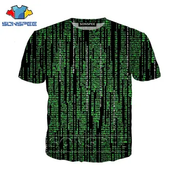 Anime 3D-Print T-Shirt Filmens Mænd Kvinder i Matrix Mode T-shirt Rock Harajuku Tees Sjove Mænd Tøj Streetwear Overdimensioneret 34986