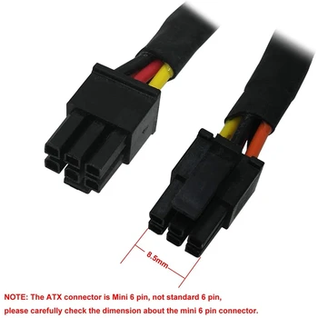 HDD SATA strømkabel Højre Vinkel SATA 15 Pin-X2 til Mini 6-Pin ATX Adapter til Dell Inspiron 3667 3668 3650(2Pack) 3509