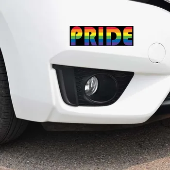 Aliauto Mode Bil Mærkat Stolthed Rainbow Gay Personlighed Indretning PVC Decal Dække Ridser Motorcykler Opel Audi Kia,15cm*5cm