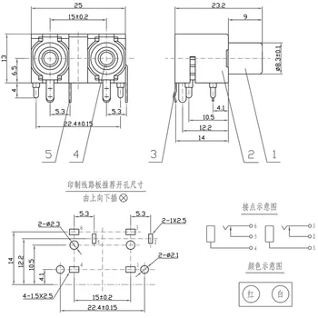 10stk AV2-8.4-12A AV samme kerne stik 4-pin RCA-sæde med to huller PCB lodning audio-og video-lotus sæde