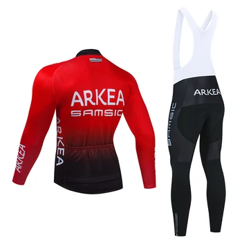 2021 ARKEA Team Cykling Tøj 20D Gel Cykel Bukser Sæt Ropa Ciclismo Herre Hurtig Tør Lange Cykling Jersey Maillot Bære
