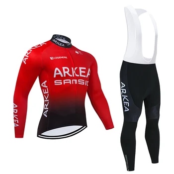 2021 ARKEA Team Cykling Tøj 20D Gel Cykel Bukser Sæt Ropa Ciclismo Herre Hurtig Tør Lange Cykling Jersey Maillot Bære