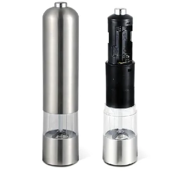 Elektrisk salt og peber slibning enhed (1 packs) - Elektronisk justerbar vibrator - Keramisk kværn - Automatisk med én hånd