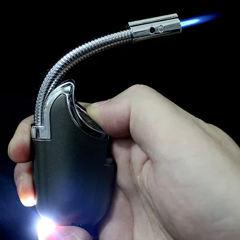 Butan Vindtæt Lettere LED-Belysning Metal Slange Direkte Indsprøjtning, Oppustelige Lettere Mænds Gave Cigaret Tilbehør 37373