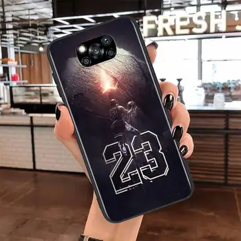 Basketball Nummer 23 til Xiaomi Redmi K30 K30S Mi 10T Lite Pro Poco X3 NFC X2 M3 M2 F2 C3 Pro F1 Blød Sort Telefonen Sag