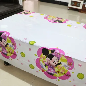 Fødselsdag Minnie Mouse Dekoration Sæt Kids Fødselsdag Part Forsyninger Papir Kop Plade Servietter Banner/Flag Hat Halm Candy Box