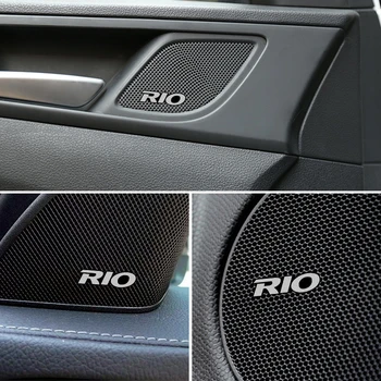 4stk bil audio dekorere 3D Aluminium Badge-Logo Klistermærke Til Kia Rio, Ceed k5 k3 Forte Sorento Tilbehør 38022
