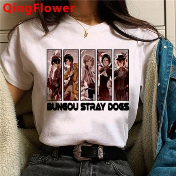 Anime Bungou Herreløse Hunde t-shirt mandlige grunge par tøj plus size print top tees par tøj tøj 38813