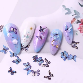 Butterfly tilbehør til udsmykning søm Rhinestone mærkat glitter design-sommerfugl søm mærkat 3d-værktøj cute nail art Manicure