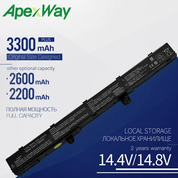 Apexway Laptop Batteri A41N1308 A31N1319 0B110-00250100 X551M For Asus X451 X551 X451C X451CA X551C X551CA Serie