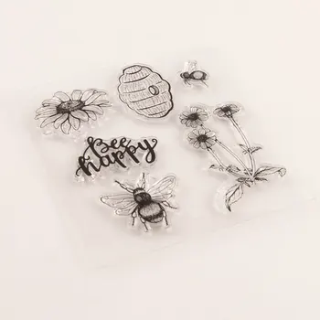 Bee Glad Blomst Gennemsigtig Klar Silikone Stempel/Tætning for DIY-Scrapbooking/foto Album Fødselsdag Dekorative Tydeligt Stempel, 400