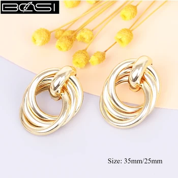 BOSI Metal Stud øreringe til kvinder mode smykker Guld øreringe 2021 tendens koreanske boho Geometriske øreringe engros Tilbehør 4007