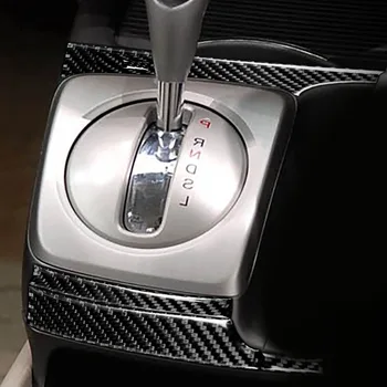 Bilen I Gear Shift Panel Moulding Strimler Trim Dekorative Stickers til Honda Civic 8. Gen 2006-2011 RHD Bil Indvendigt Tilbehør