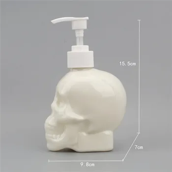 Kreative Kraniet Badeværelse Flydende Sæbe 350ml håndsæbe Gennemsigtig Flaske Shower Gel Shampoo Flaske Indtastningsklare