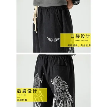 Hip Hop Mode Sweatpants Fløj Print Joggere Bukser Harajuku Streetwear Bukser Snor Casual Løs Japansk Harem Bukser 4037