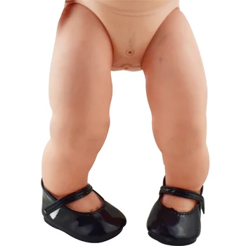 Søde Dukke Sko 7cm Høj kvalitet Bue Tegnefilm Mønster For 43cm Baby Doll 17 Tommer Født Babyer Dukker, Tøj Og Tilbehør