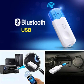 Bluetooth Audio Receiver USB Bluetooth-Adapter Plug And Play-Bil Højttaler Indbygget Mikrofon Opkald Musik i Stereo Bluetooth-Adapter