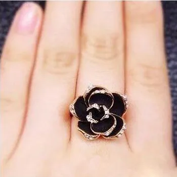 Rose Blomster Ringe Vintage Resizable Finger Ringe Valentine ' s Day Gave Smykker Hot Salg Åben Ring For Kvinder Smykker 42402