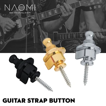 NAOMI 2 stk/sæt El-Guitar, Bas Pins Rem-Knappen Strap Lock Quick Release Runde Hoved Guitar Strap Locks Nem At Installere