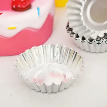 10stk/set Nonstick Ripple Aluminium Legering Æg Tærte Formen Blomst Genanvendelige Cupcake og en Muffin Bagning Cup Bage Kager Værktøjer
