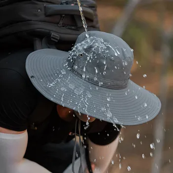 Herre Vandtæt Udendørs Solbeskyttelse Åndbar Fisker Cap Sammenklappelig Hat
