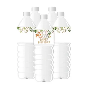 24pcs Sommeren Jungle Tema Fest Dekoration Mineralvand Flaske, Etiket Aloha-års Fødselsdag Part Dekorationer Baby Brusebad Dekoration