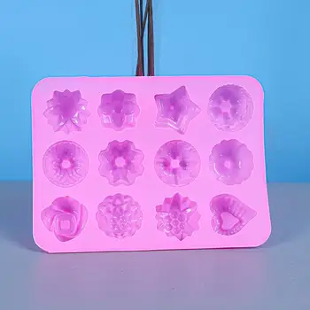 Mini Silikone Kage form isterning Bakken DIY Nonstick 12 Hulrum Chokolade Fondant Mould 3D Wienerbrød Jelly Bagning Dekoration Værktøjer