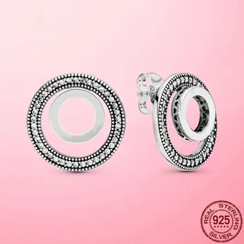 2021 Nye koreanske Sølv Øreringe 925 Sterling Sølv Cirkel Stud Øreringe til Kvinder Mode Kvinder Øreringe 2021 brincos s925 43430