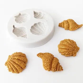 1 STK 3D Shell Conch Fondant Kage Silikone Formen Ocean-Serien DIY Chokolade, Bage Værktøjer Sugarcraft 44027